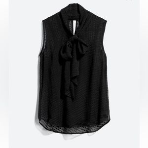 Daniel Rainn Riton Silk Blend Tie Blouse -S